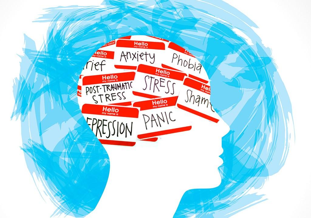 picture of a human head with "hello my name is" stickers on it